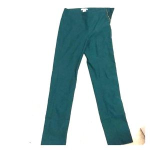 High waisted emerald green pant